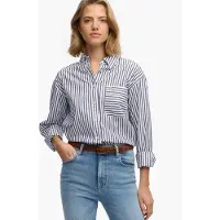 Superdry Poplin Relaxed Fit Skjorte Med Lange Ermer
