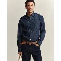 Gant for man. 3000400 Shirt Regular Fit navy (3XL), Casual, Cotton, Classic, Long sleeve