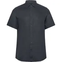 Armani Exchange for man. XM001223AF14619UB101 Navy Casual Shirt (L), Linen, Short sleeve