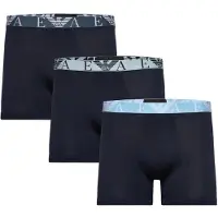 Emporio Armani for man. EM000261_AF20668 Set of 3 navy Bold Monogram boxer shorts (S), Homewear, Cotton