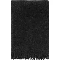 Hoie Ullpledd - 100% ny ren ull - ullpledd - Falketind koksgrå - 120x180 cm