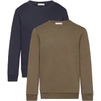 Minymo Collegegenser - 2-pack - Dark Olive - - 8 år (128) - Collegegenser