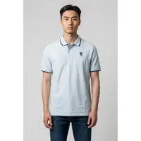 Blauer for man. 26SBLUT02288 Damon blue polo shirt (M), Casual, Cotton, Short sleeve