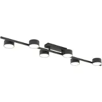 Emibig Downlight Bet, lengde 100 cm, svart, metall, 6 lyskilder, 100 W, 1000 lm, 5000