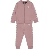 Hummel Joggedress - HMLBille - Rosa m. Hvit - - 1 år (80) - Joggedress