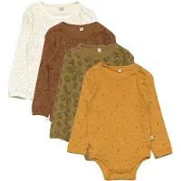 Pippi Baby Bodyer I/e - 4-pack - Glitter - - 56 - Langermet Body