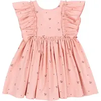 Konges Sløjd Kjole - Evia Frill - Cherry Coeur - - 5 år (110) - Kjole