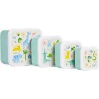 A Little Lovely Company Matboks Sett - 4 stk. - Jungle - - OneSize - Matboks