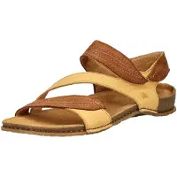El naturalista for woman. 25810S2G4005_0MU Leather Sandals N5810S Panglao yellow (42), Flat, Velcro, Casual