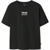 Name it T-skjorte - NkmJoss - Svart m. Lime - - 11-12 år (146-152) - T-skjorte