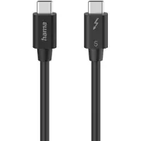 Hama USB-C, 1 m, USB C, USB C, USB 3.2 Gen 2 (3.1 Gen 2), 80 Gbit/sek, Sort