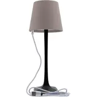 Securit LED bordlampe MILANO, ledningsfri og genopladelig, sort/grå-brun