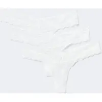 Gina Tricot  - 3-pack lace thong - truser i 3-pack - Hvit - S - Dame