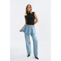 Gina Tricot  - Denim mini skirt - denimskjørt - Blå - S - Dame
