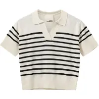 Sofie Schnoor Polo - Ull - Off White/Svart - - 8 år (128) - Polo