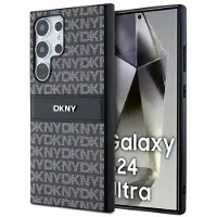DKNY læretui med monostripe og metallogo til Samsung Galaxy S24 Ultra - svart