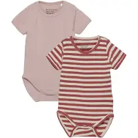 Minymo Bodyer k/e - 2-pack - Kløft Rose - - 68 - Kortermet body