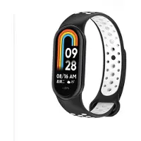 Beline Xiaomi Smart Band 8/9 Design Silikonrem - Svart / Hvit