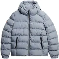 Superdry for man. M5011905A Hooded Sports Puffer Jacket grey (3XL), Casual, Polyester