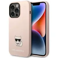 Karl Lagerfeld KLHCP14XSLCTPI iPhone 14 Pro Max 6.7" Hardcase Light Pink / Silicone Choupette Body