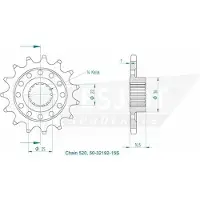 Esjot 32192 520 Superlight Fremre Tannhjul
