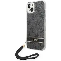 GUESS GUOHCP14MH4STK iPhone 14 Plus 6,7" svart / svart hardcase 4G Print Strap