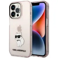 Karl Lagerfeld Ikonik Choupette-etui til iPhone 14 Pro Max - rosa