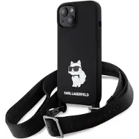 Karl Lagerfeld KLHCP15SSCBSCNK iPhone 15 6,1" hardcase svart/svart Crossbody Silicone Choupette