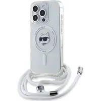 Karl Lagerfeld IML Choupette Head&Cord MagSafe-etui for iPhone 15 Pro Max - gjennomsiktig