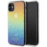 GUESS IML Faceted Mirror Disco Iridescent-etui for iPhone 11 / Xr - flerfarget