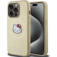 Hello Kitty Kitty Head MagSafe-etui i lær for iPhone 14 Pro - gull