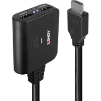 Lindy 38356, HDMI, 2x HDMI, 3840 x 2160 piksler, Svart, Akrylonitril-butadien-styren (ABS), 60 Hz