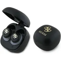 GUESS Bluetooth-hodetelefoner GUTWSJ144ESK TWS + dockingstasjon svart/svart iriserende 4G trykt logo