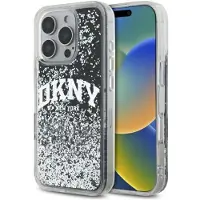 DKNY DKHCP16XLBNAEK iPhone 16 Pro Max 6,9" svart/svart hardcase med flytende glitterbue-logo