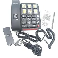 Amplicomms BIGTel 40 plus, telefon med store knapper Mørkegrå