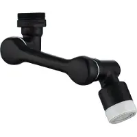 INF Svingbart dusjhode for kran / blandebatteri - Swivel Filter Spray Extension Vannkran Black