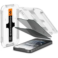 Spigen Glas.tR EZ Fit Privacy Tempered Glass for iPhone 13 / 13 Pro / 14 / 16e - 2 stk.