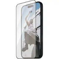 PanzerGlass Screen Protection w. Black Frame iPhone 16 | 15 | Ultra-Wide Fit
