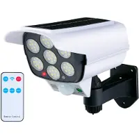 Grundig Solcellelampe med bevegelsessensor / utendørslampe / attrappkamera med belysning
