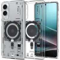 Spigen Ultra Hybrid Mag-etui med MagSafe for Samsung Galaxy S25 Edge med trykk - gjennomsiktig
