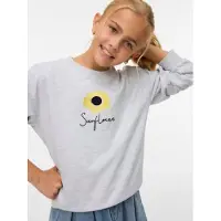 Vero moda Ulla Trina kort sweatshirt ekstra lys grå melert (134/140)