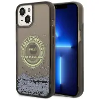Karl Lagerfeld Liquid Glitter RSG-etui til iPhone 14 - svart