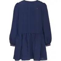 Tommy Hilfiger Textured Stripe Dress L/S Fit & Flare Dresses Twi (176 /16 år)