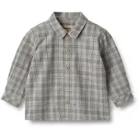 Wheat Baby Shirt Oscar Cloudy Blue Check (92 / 2 år)
