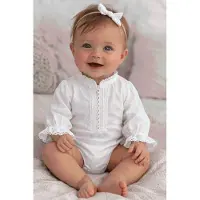 SALTO Eira Festdrakt Body Bluse Jente Hvit (74/80)