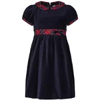 Vilje & Ve Hanna Dress Velvet Navy (128 / 8 år)