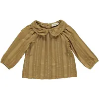 MarMar COPENHAGEN Sennepsgul Marmar Tully Striped Anglaise Bluse (98 /3 år)