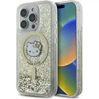 Hello Kitty Liquid Glitter Fever MagSafe iPhone 16 Pro-etui - gull