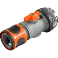 Gardena With Control Valve 19 Mm Slangekobling