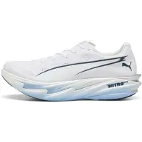 Puma Deviate NITRO Elite 4 Running Shoes Men, Fitness, White/Chambray Blue/Persian Blue, 40